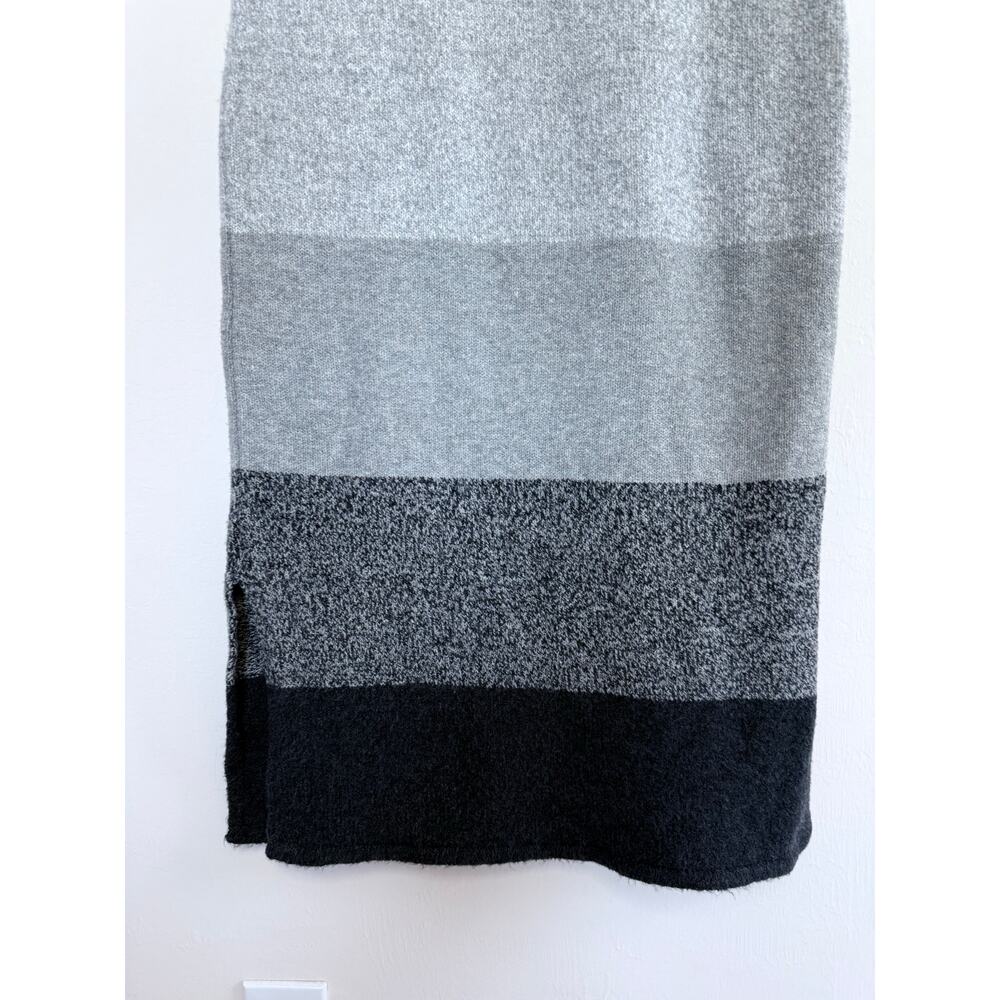 SOMA intimates cozy sleeveless gray colorblock midi gradient loungewear dress - Picture 5 of 6